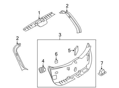 2004 Mazda 3 Interior Trim - Lift Gate
