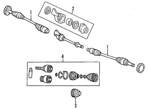 1999 Mazda Millenia Front Axle