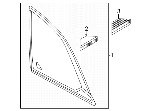 2024 Mazda CX-90 Glass & Hardware - Quarter Panel