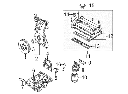 2010 Mazda 6 Engine Parts Diagram