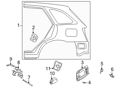 2003 Mazda Protege5 Fuel Door