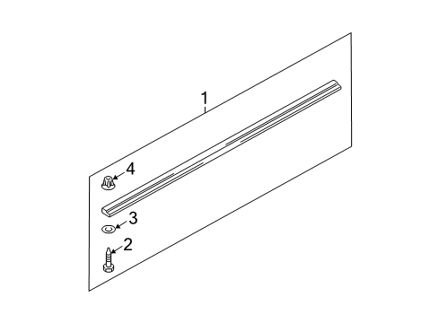 2008 Mazda 6 Exterior Trim - Pillars Diagram 2