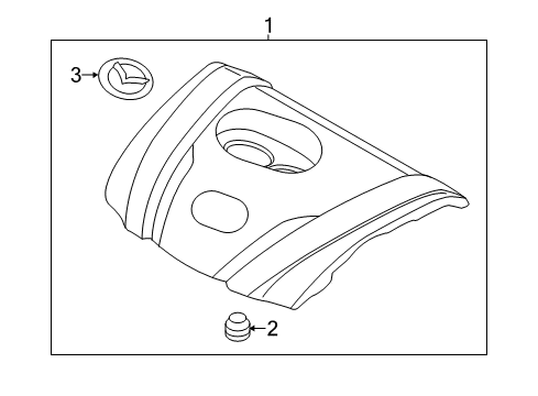 2014 Mazda 6 Engine Appearance Cover Diagram