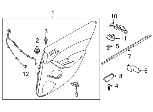 2018 Mazda 6 Interior Trim - Rear Door Diagram