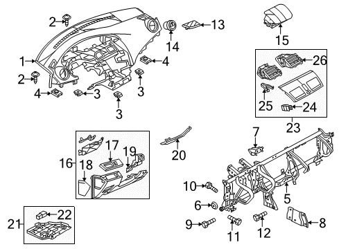 2012 Mazda 3 Instrument Panel Diagram