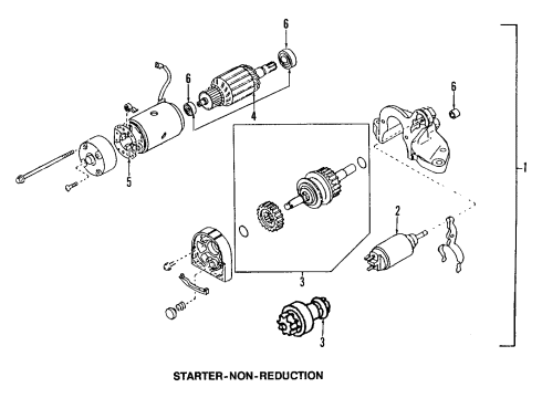 1992 Mazda MX-3 Starter Diagram 2