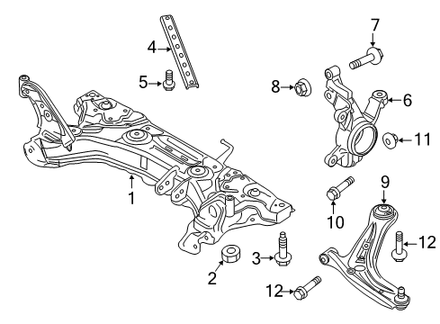 2014 Mazda 2 Front Suspension Components Diagram