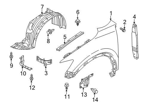 2016 Mazda 3 Fender & Components Diagram
