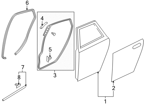 2004 Mazda 3 Door & Components Diagram 2