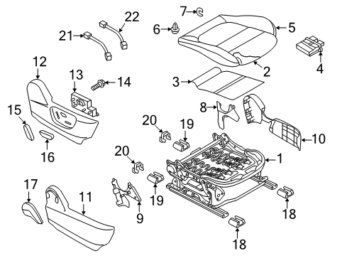 2014 Mazda 6 Adjust Handle Diagram for KD45-88-1G5-02