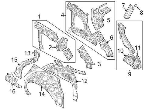 2025 Mazda CX-50 Inner Structure - Quarter Panel