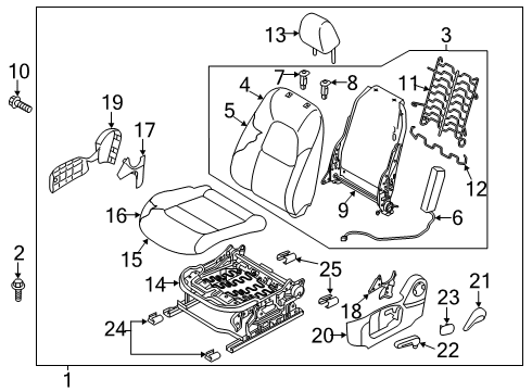 2018 Mazda CX-5 Driver Seat Components