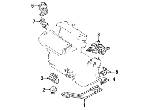 1994 Mazda MX-3 Engine Mounting Diagram