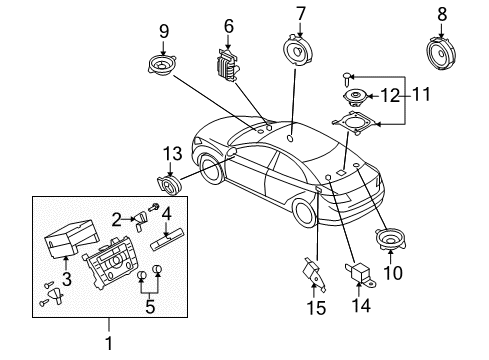 2009 Mazda 6 Woofer Diagram for GS3M-66-96Z