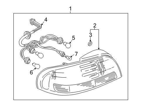 1998 Mazda 626 Combination Lamps Diagram