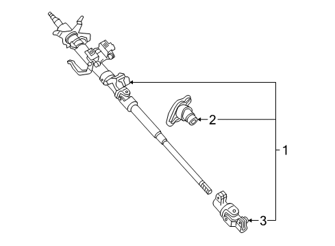 2009 Mazda MX-5 Miata Steering Column Assembly Diagram