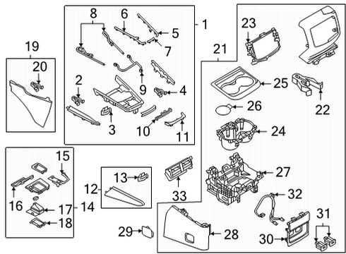 2020 Mazda CX-9 Center Console Diagram