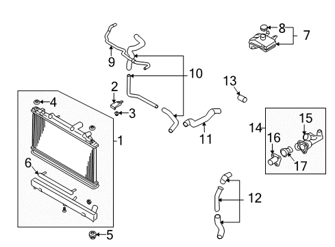 2006 Mazda 6 Upper Hose Diagram for AJ57-15-186C