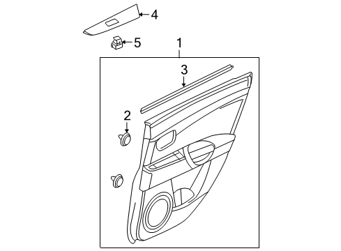 2005 Mazda 3 Interior Trim - Rear Door Diagram