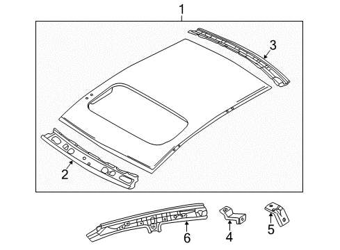 2003 Mazda Protege Roof & Components