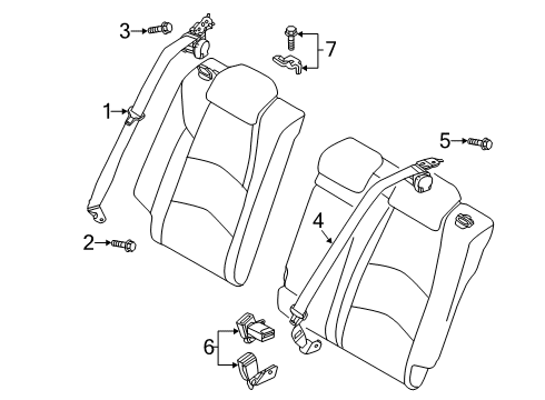 2025 Mazda 3 Rear Seat Belts