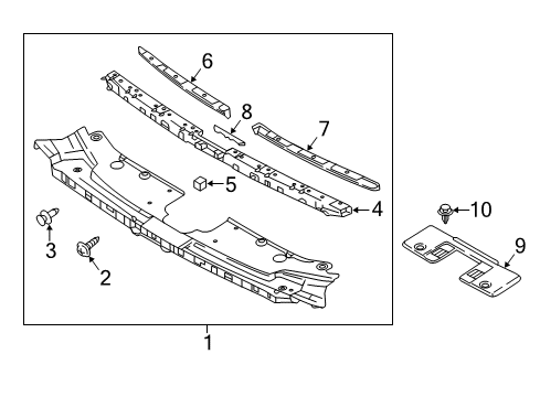 2021 Mazda CX-9 Grille & Components Diagram