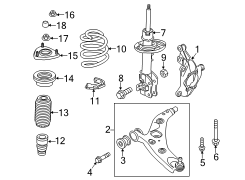2025 Mazda CX-5 Front Suspension Components Diagram