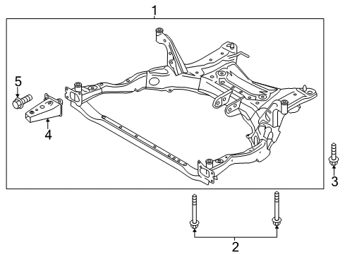 2017 Mazda 3 Suspension Mounting - Front Diagram
