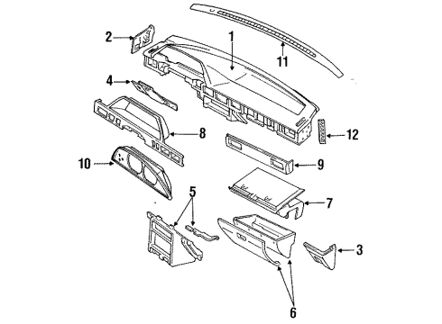 1991 Mazda Protege Instrument Panel Diagram