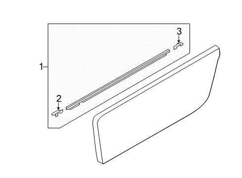 2014 Mazda MX-5 Miata Exterior Trim - Door Diagram