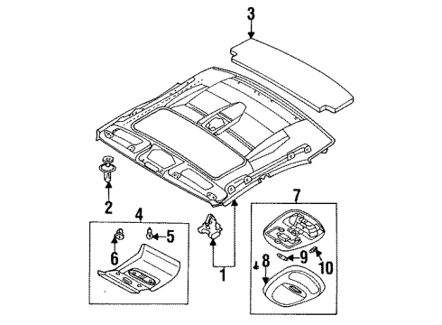 1995 Mazda 929 Interior Trim Diagram