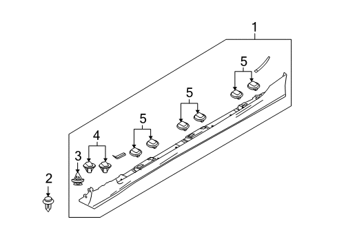 2009 Mazda RX-8 Exterior Trim - Pillars Diagram 2
