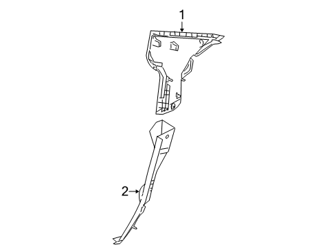2007 Mazda 3 Interior Trim - Quarter Panels Diagram 2
