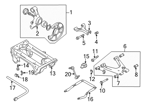 2000 Mazda Miata Rear Suspension Components Diagram