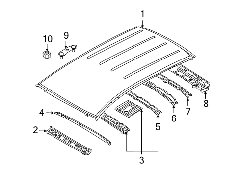 2011 Mazda CX-9 Roof & Components