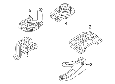 2007 Mazda 3 Engine & Trans Mounting Diagram