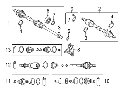 2017 Mazda 3 Drive Axles - Front Diagram