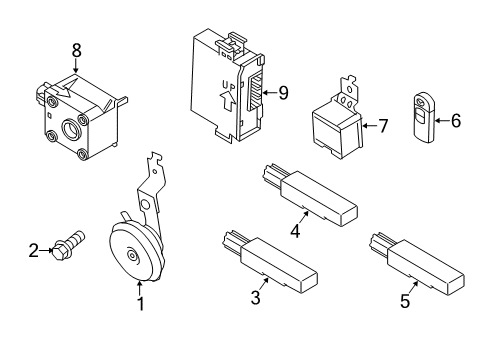 2018 Mazda 6 Anti-Theft Components Diagram