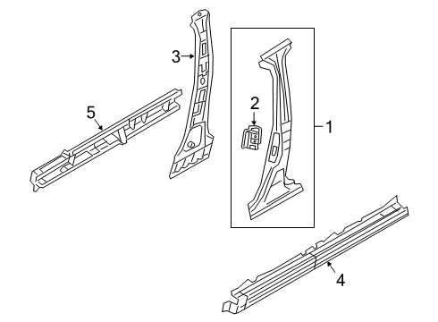 2025 Mazda 3 Center Pillar & Rocker
