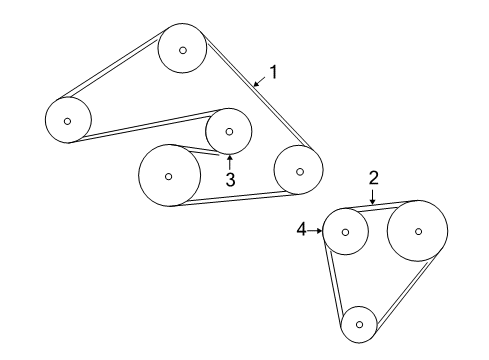 2002 Mazda Tribute Belts & Pulleys Diagram