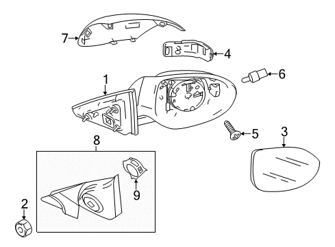 2013 Mazda 6 Outside Mirrors Diagram