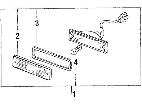 1989 Mazda 323 Lens Diagram for G031-51-073