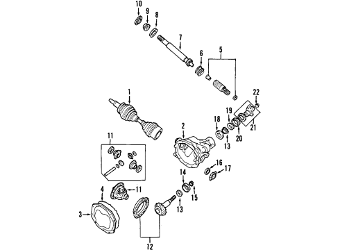 2002 Mazda B3000 Front Propeller Shaft Diagram