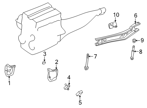 2003 Mazda Miata Engine & Trans Mounting Diagram
