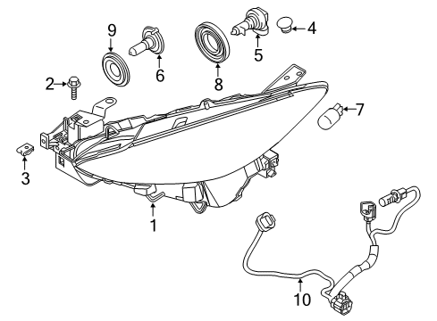 2015 Mazda 3 Headlamps Diagram