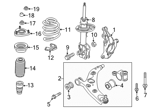 2017 Mazda 3 Front Suspension Components Diagram
