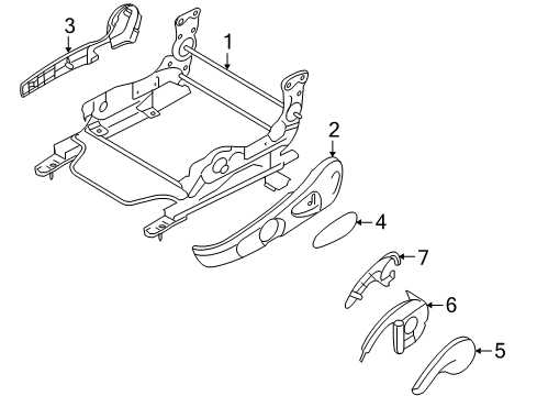 2004 Mazda 3 Tracks & Components Diagram