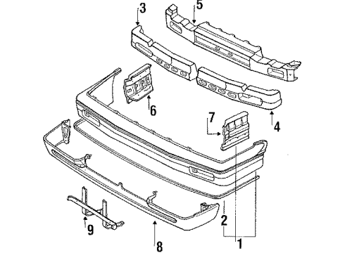 1988 Mazda 323 Front Bumper