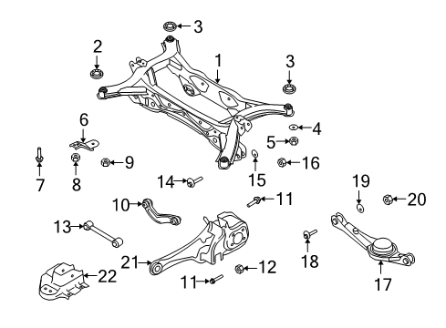 2011 Mazda CX-9 Rear Suspension Components Diagram