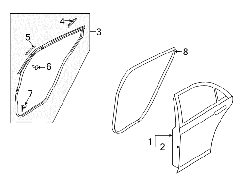 2010 Mazda 6 Door & Components Diagram